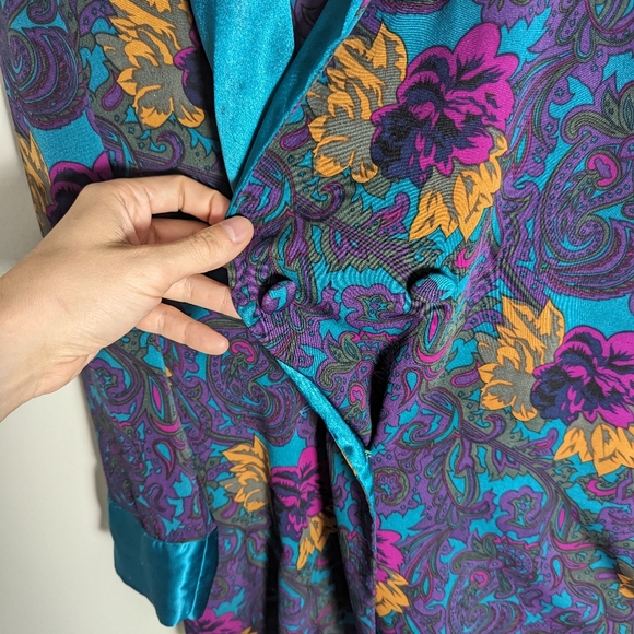Victoria's secret silk smoking jacket gold label - Picture 4 of 8